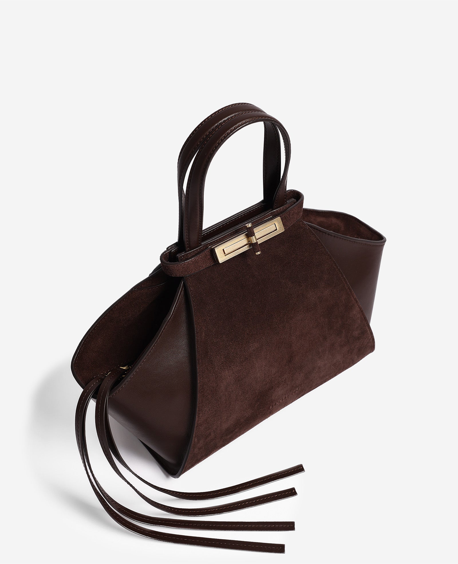 Kenneth Cole Reaction Bags Crosby Structured Top Handle Satchel bag cioccolato