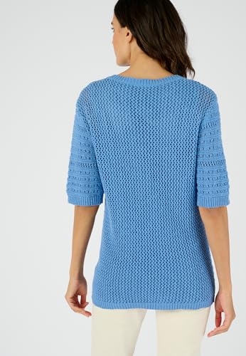 Damart Prêt-à-porter Maglione fantasia in puro cotone donna