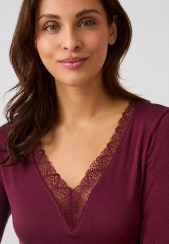 Damart Thermolactyl Sens Maglietta termica XS bordeaux pizzo