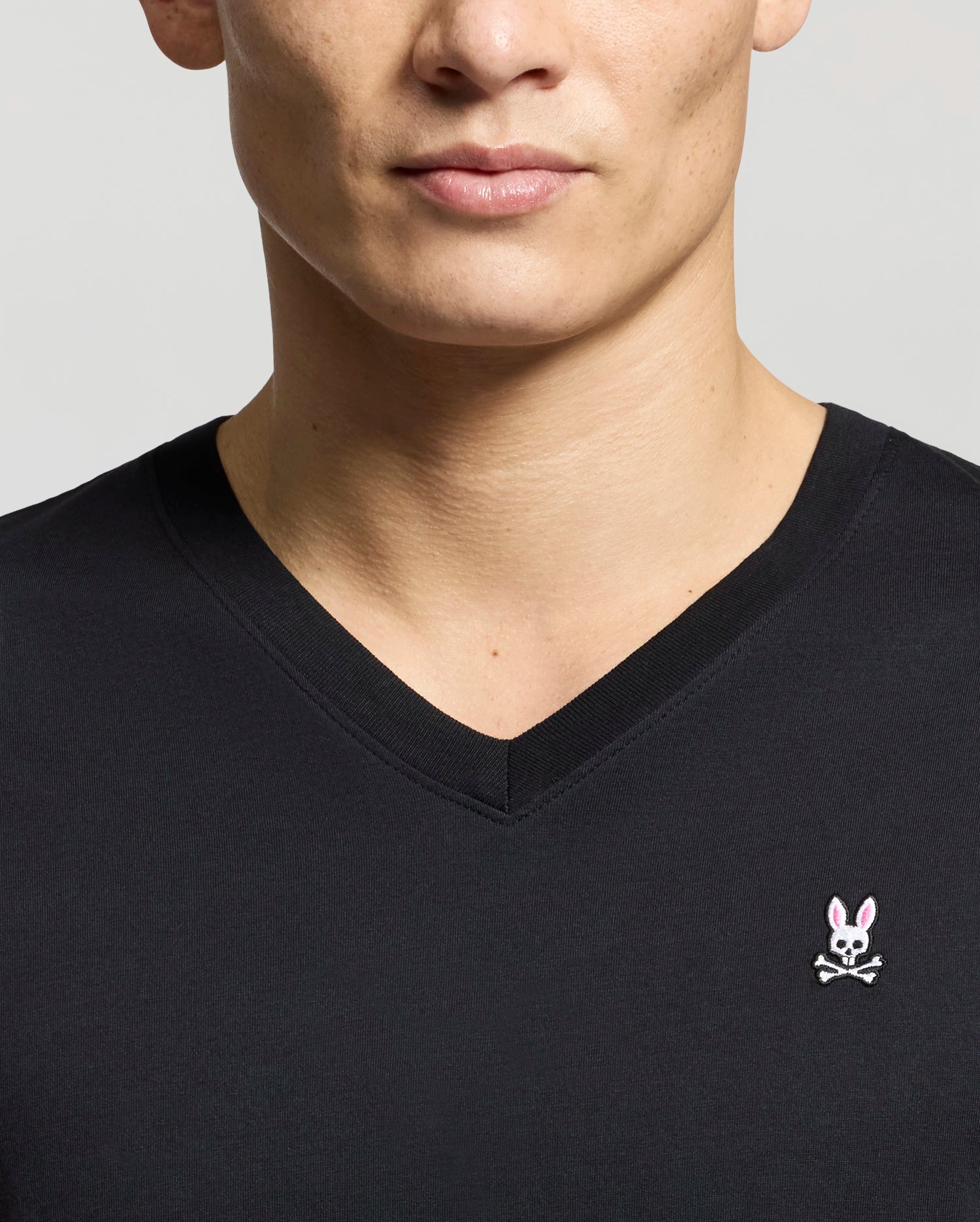 Psycho Bunny Men's Tees Classic V Neck Tee T-shirt nera