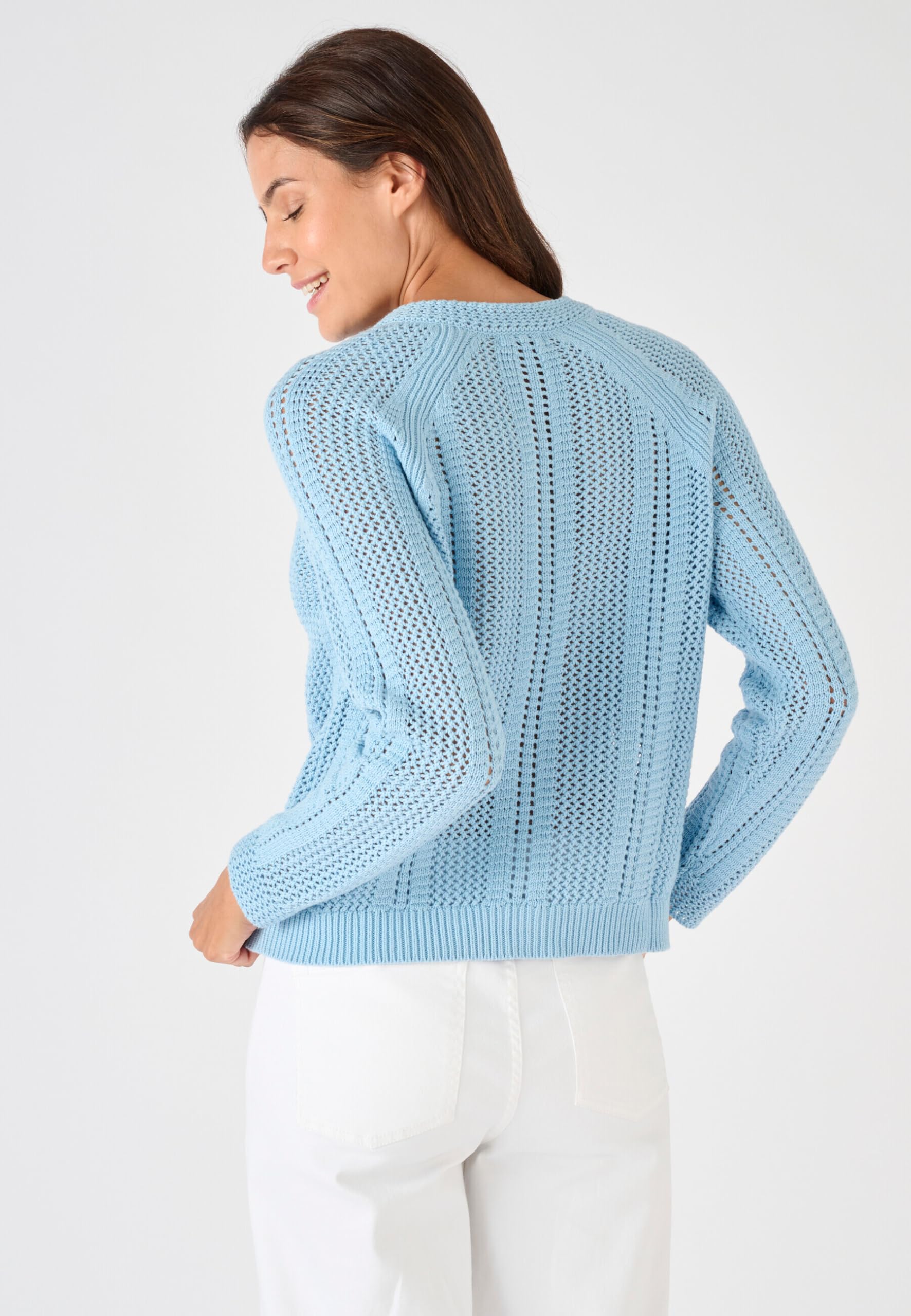 Damart Prêt-à-porter Cardigan Maglia traforata cardigan 38-44 in cotone