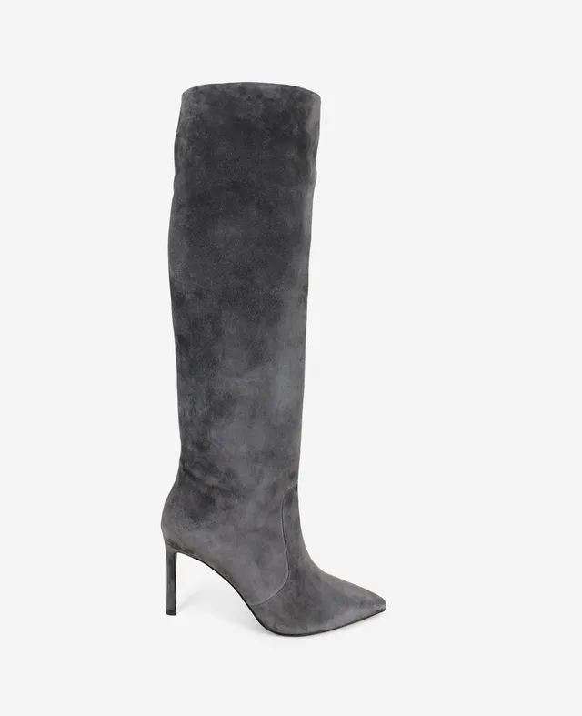 Kenneth Cole Reaction Shoes Yazzy Suede Tall Point Toe Boot stivali Ebony Suede scamosciati