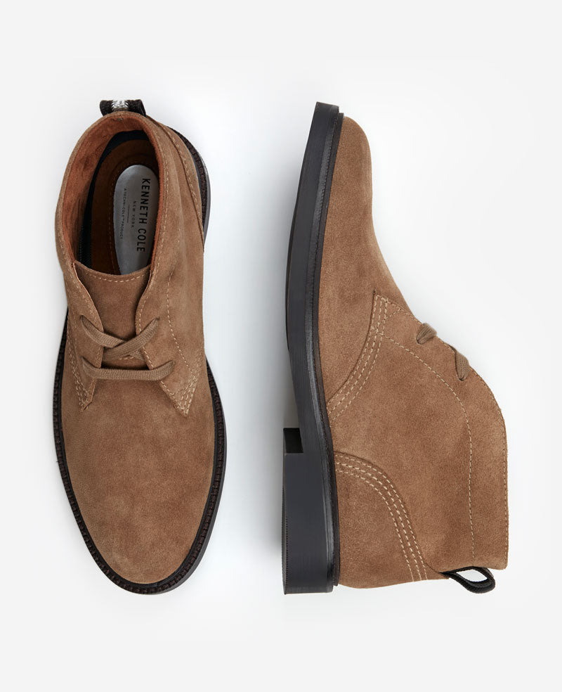 Kenneth Cole Reaction Shoes Wilhem Suede Chukka Boot stivaletti color tabacco in camoscio