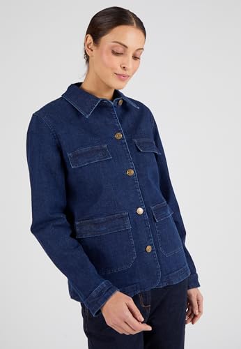 Damart Prêt-à-porter Giacca Jean donna denim scuro manica lunga