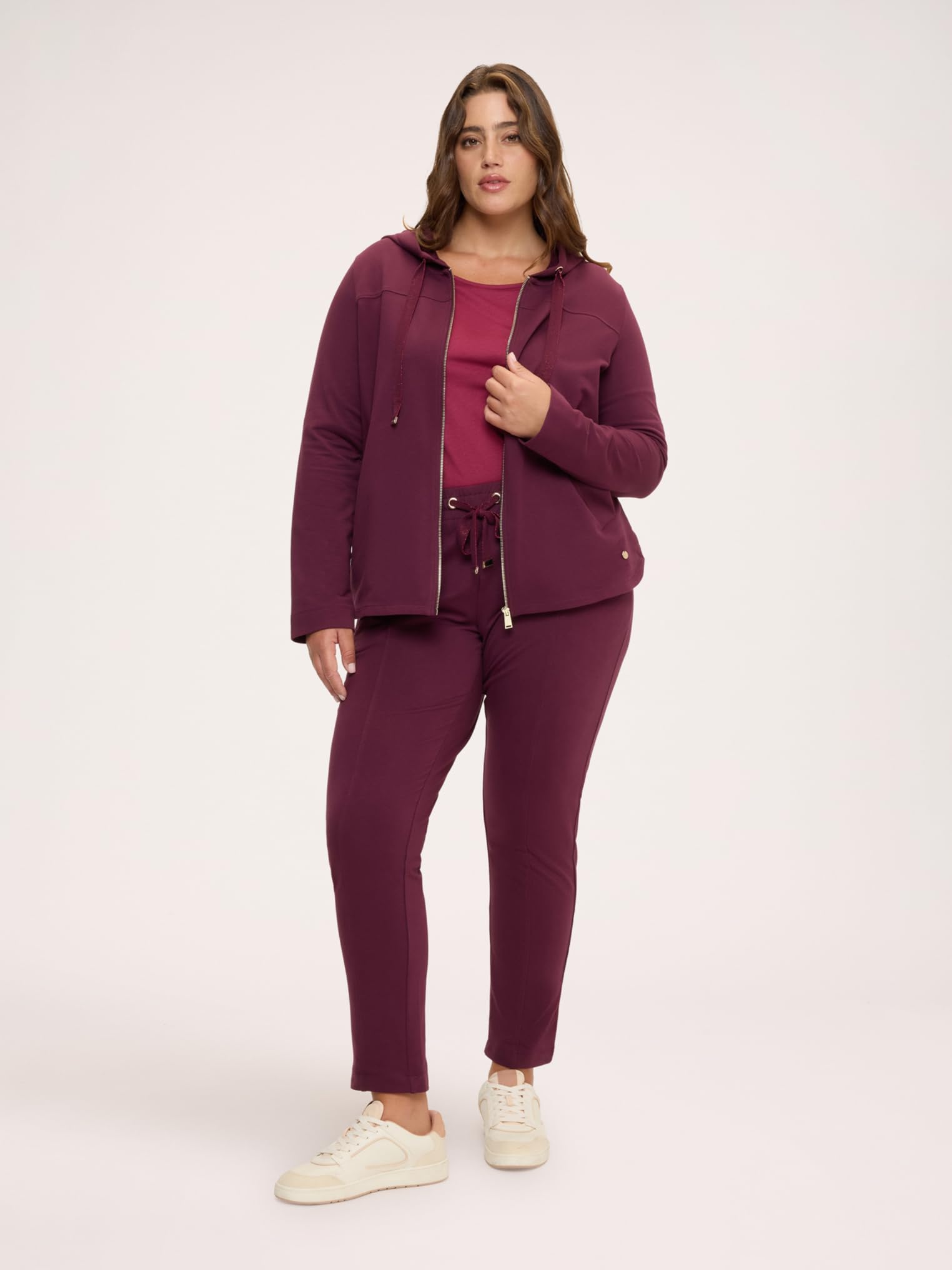 Fiorella Rubino Maglie e felpe Felpa con Cappuccio e Coulisse felpa XL Plus nera
