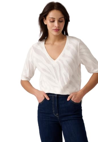 Damart Prêt-à-porter Maglione donna scollo a V bianco 38-44 in cotone
