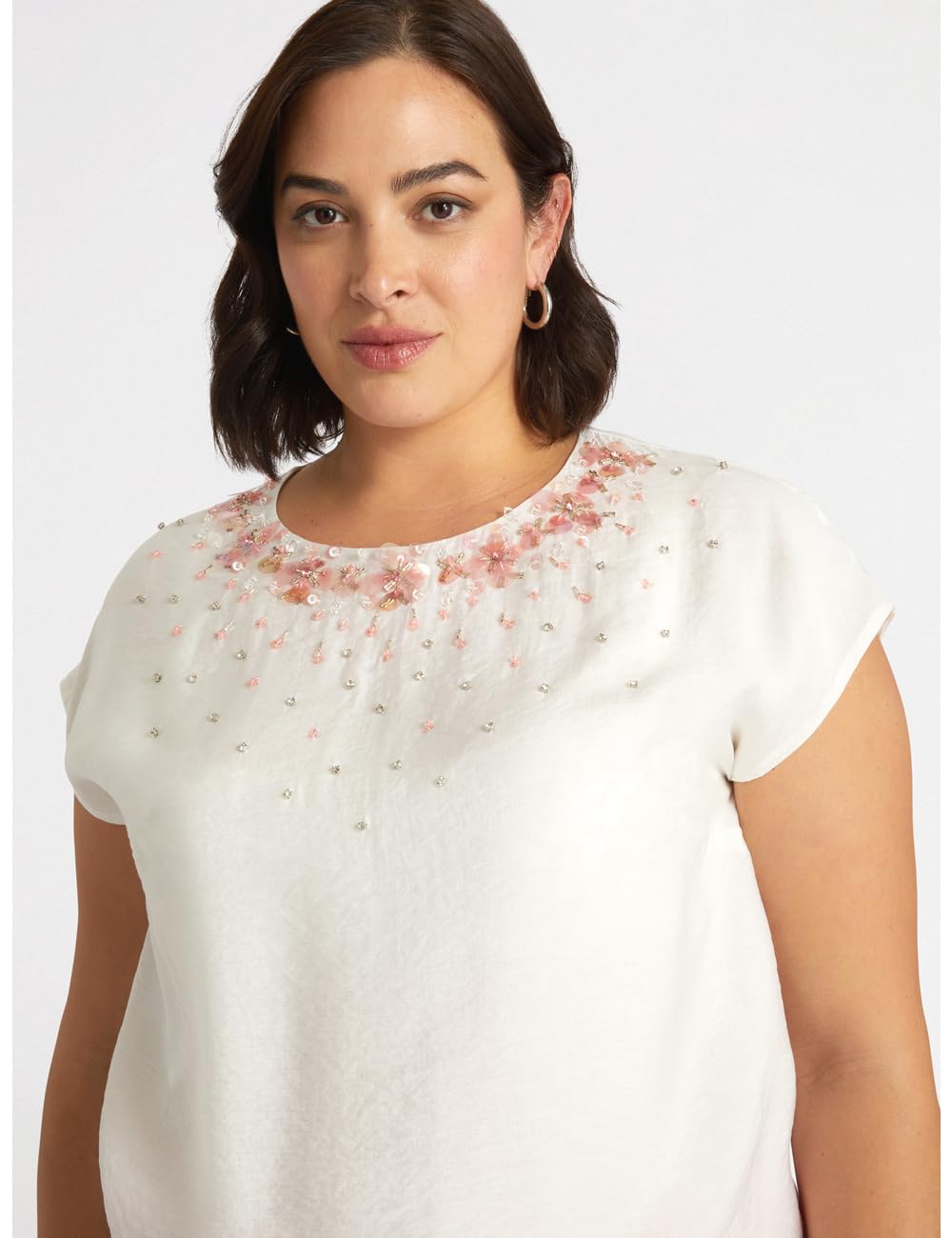 Fiorella Rubino Camicie e bluse Blusa con Scollo Ricamato Effetto dégradé