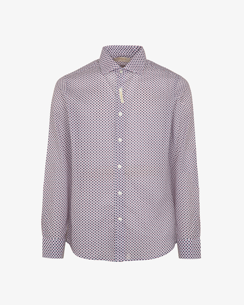 Markup Uomo Camicie Camicia mussola stampata collo italiano uomo