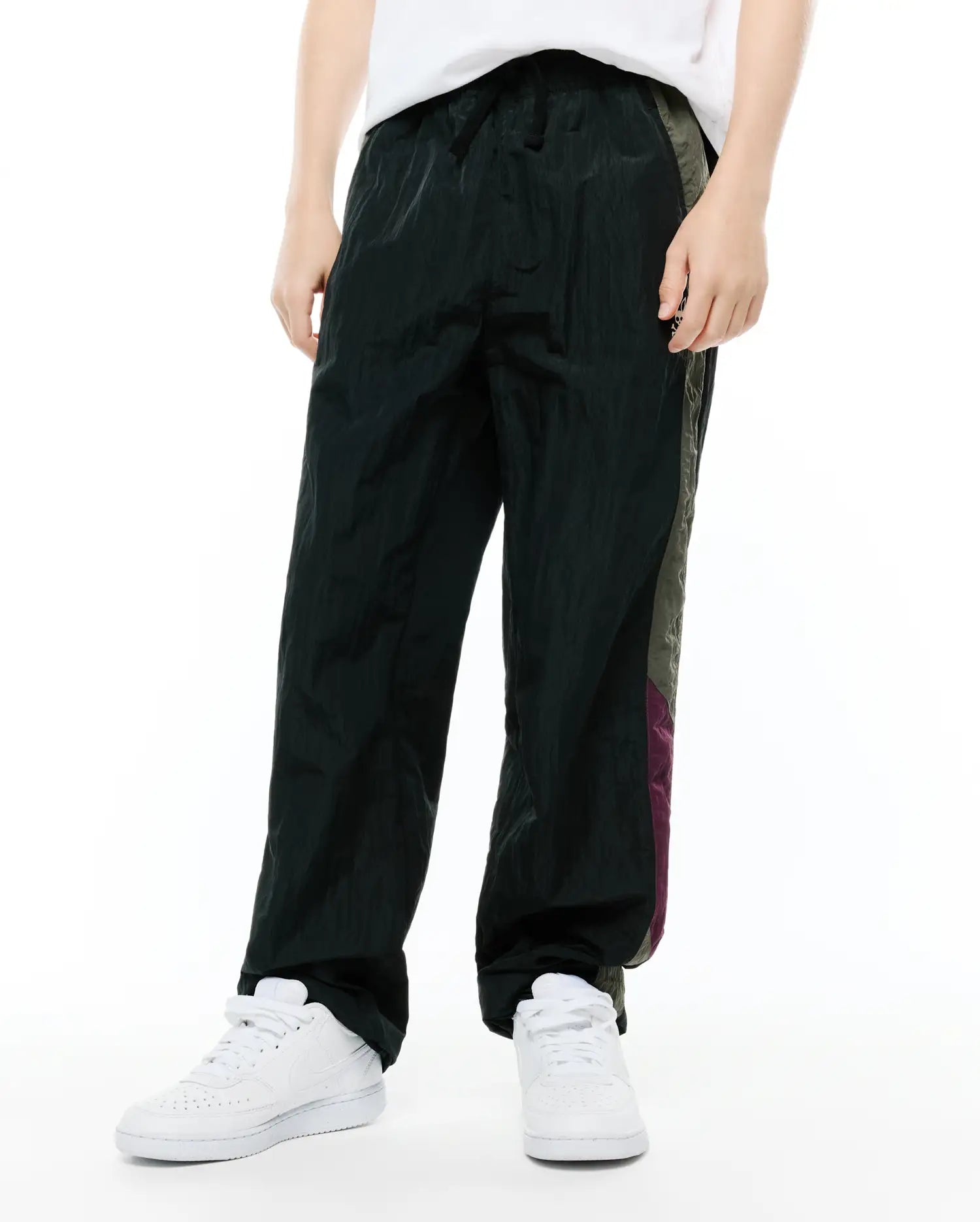 Psycho Bunny Kids Bottoms Kids Alder Nylon Colorblock pantaloni neri 2T-18/20 nylon