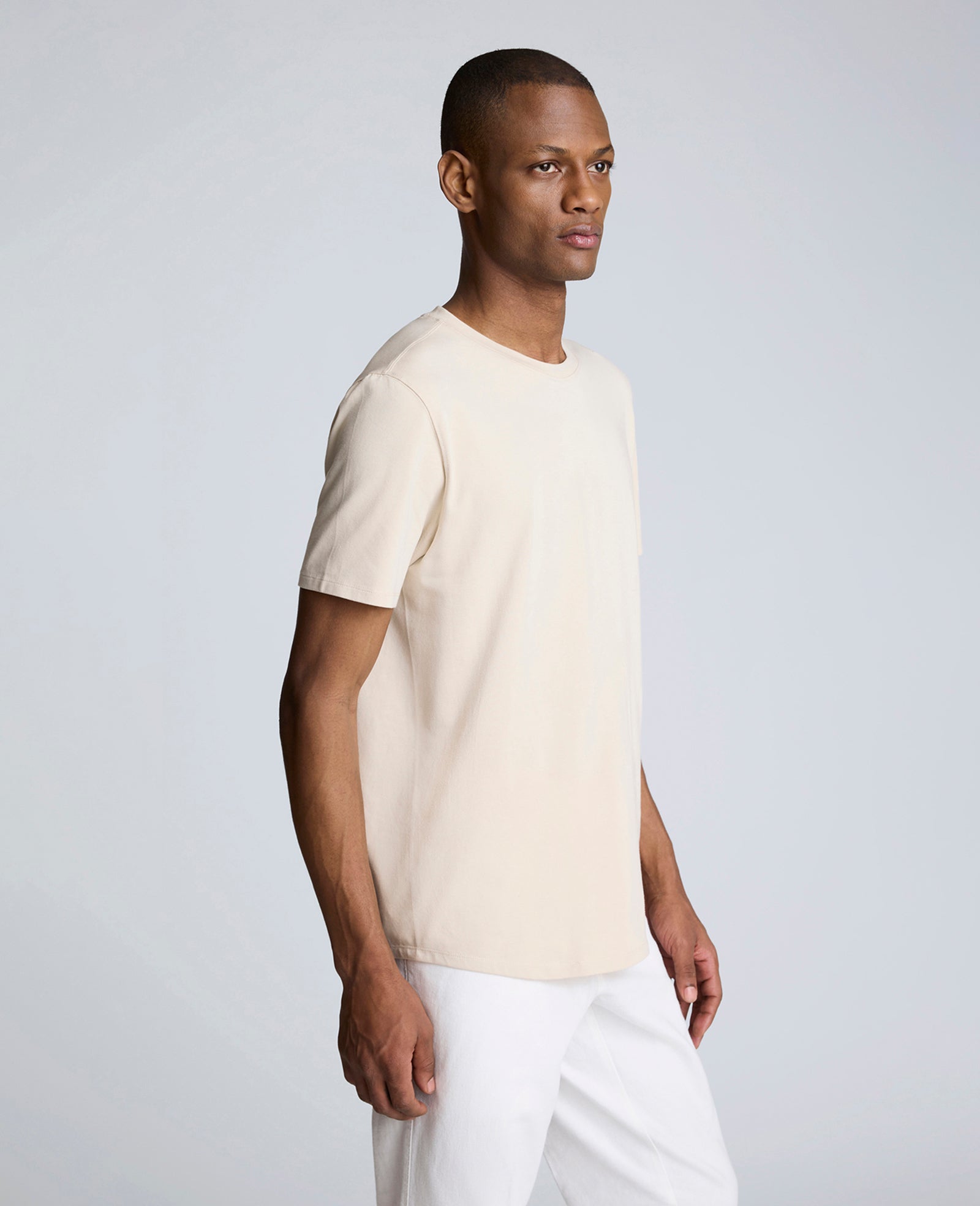 Kenneth Cole Reaction Clothing The Performance Crew Neck T-Shirt maglietta beige elasticizzata