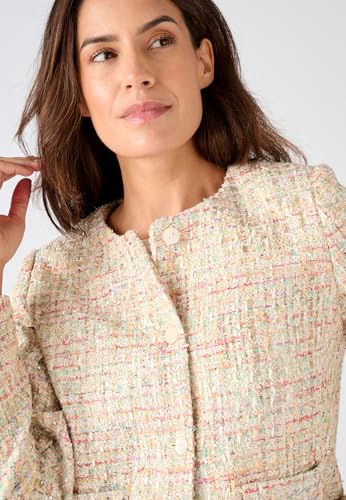 Damart Prêt-à-porter giacca effetto tweed donna 52 giallo multicolore