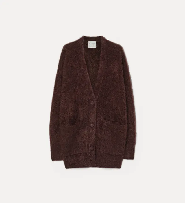 Forte maglieria cardigan oversized cashmere Fondant marrone
