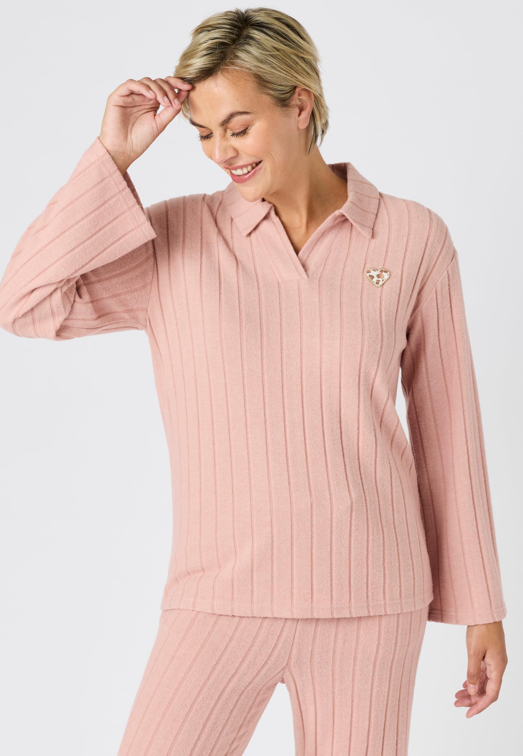 Damart Homewear Pigiama Thermolactyl in maglia a costine donna