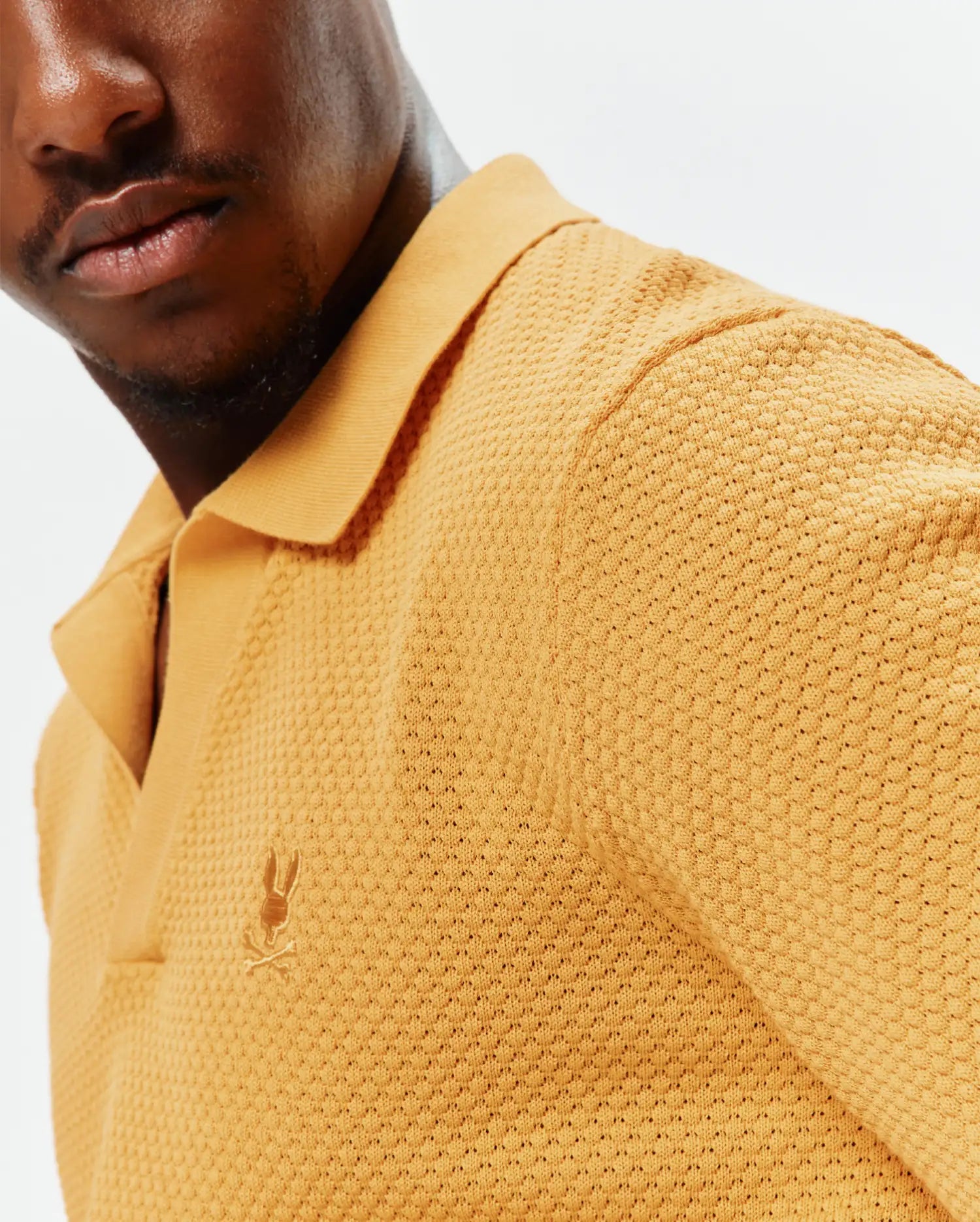 Psycho Bunny Men's Polos Devon Knit Polo MT0100169 polo gialla cotone