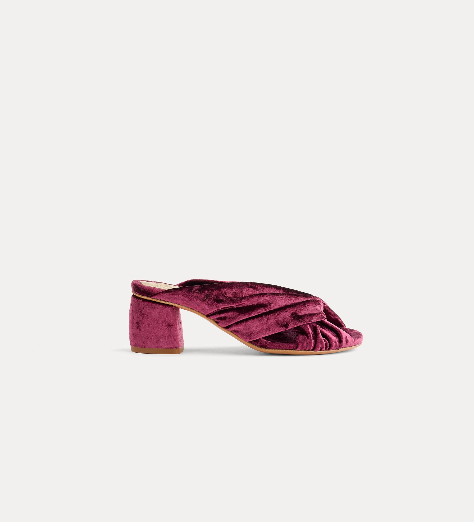 Forte scarpe velvet criss-cross sandals ruby sandali in velluto