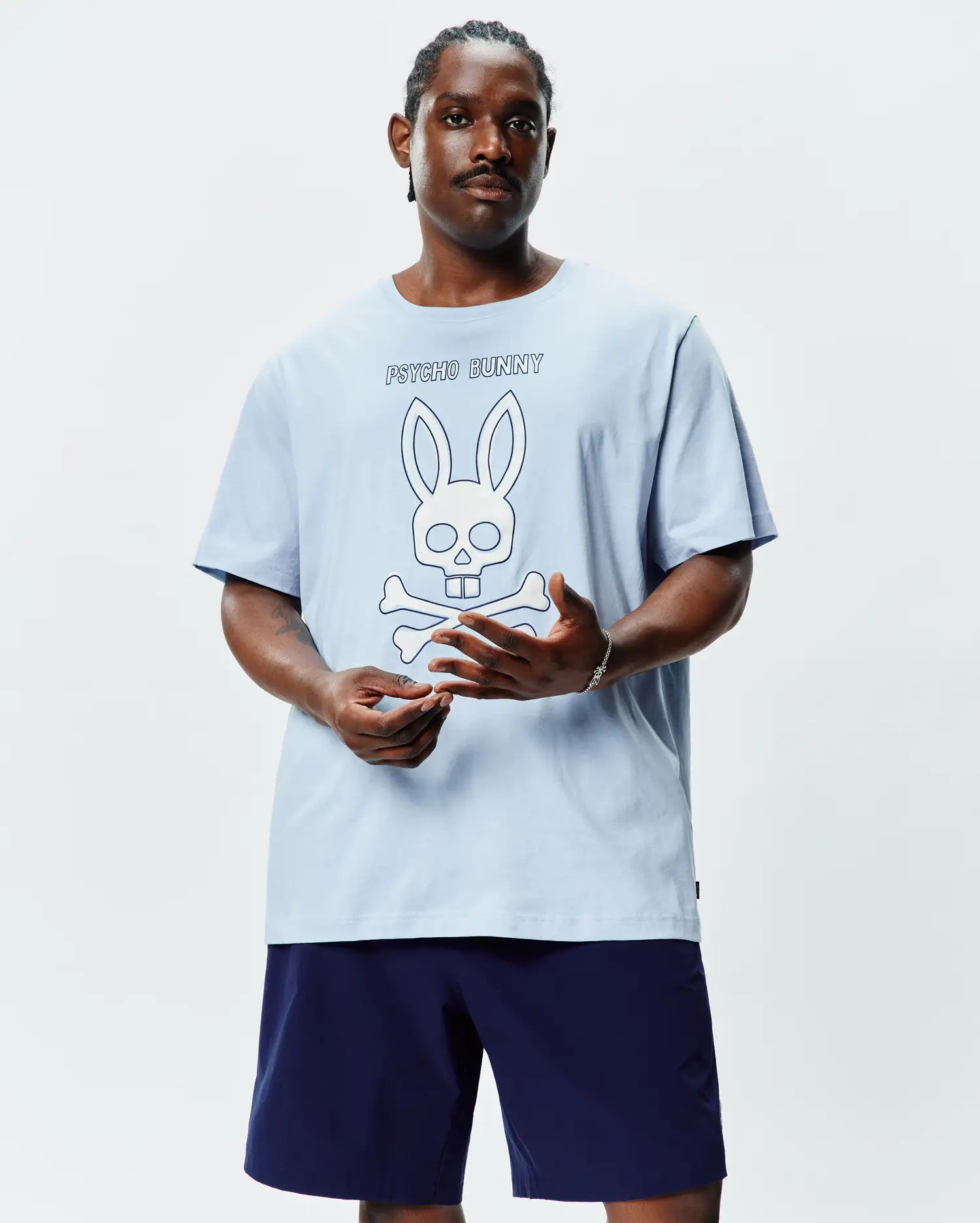 Psycho Bunny Big & Tall Adler Graphic Tee maglietta uomo blu Kentucky