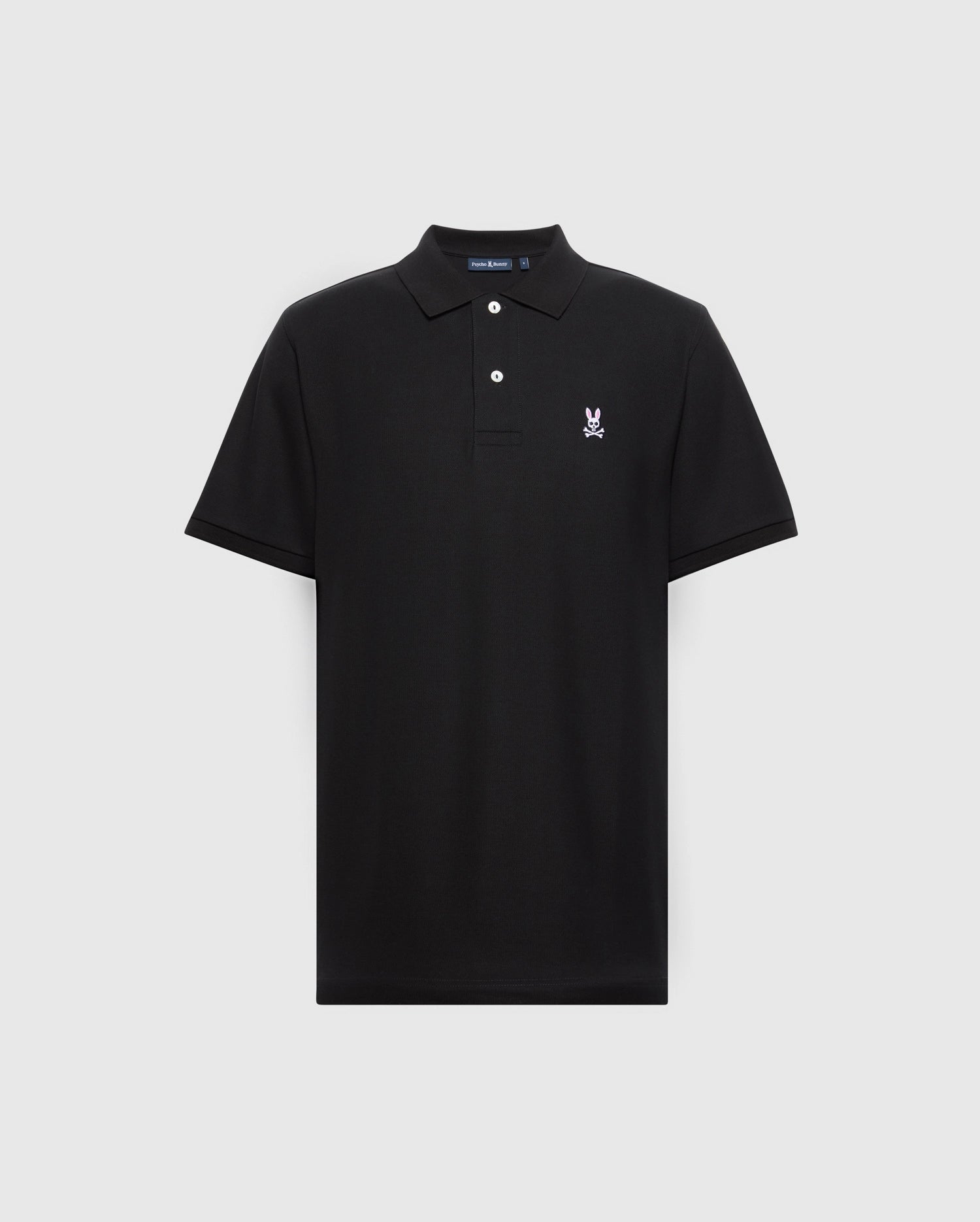 Psycho Bunny Big & Tall Classic Pique Polo Shirt polo nera taglie forti cotone Pima