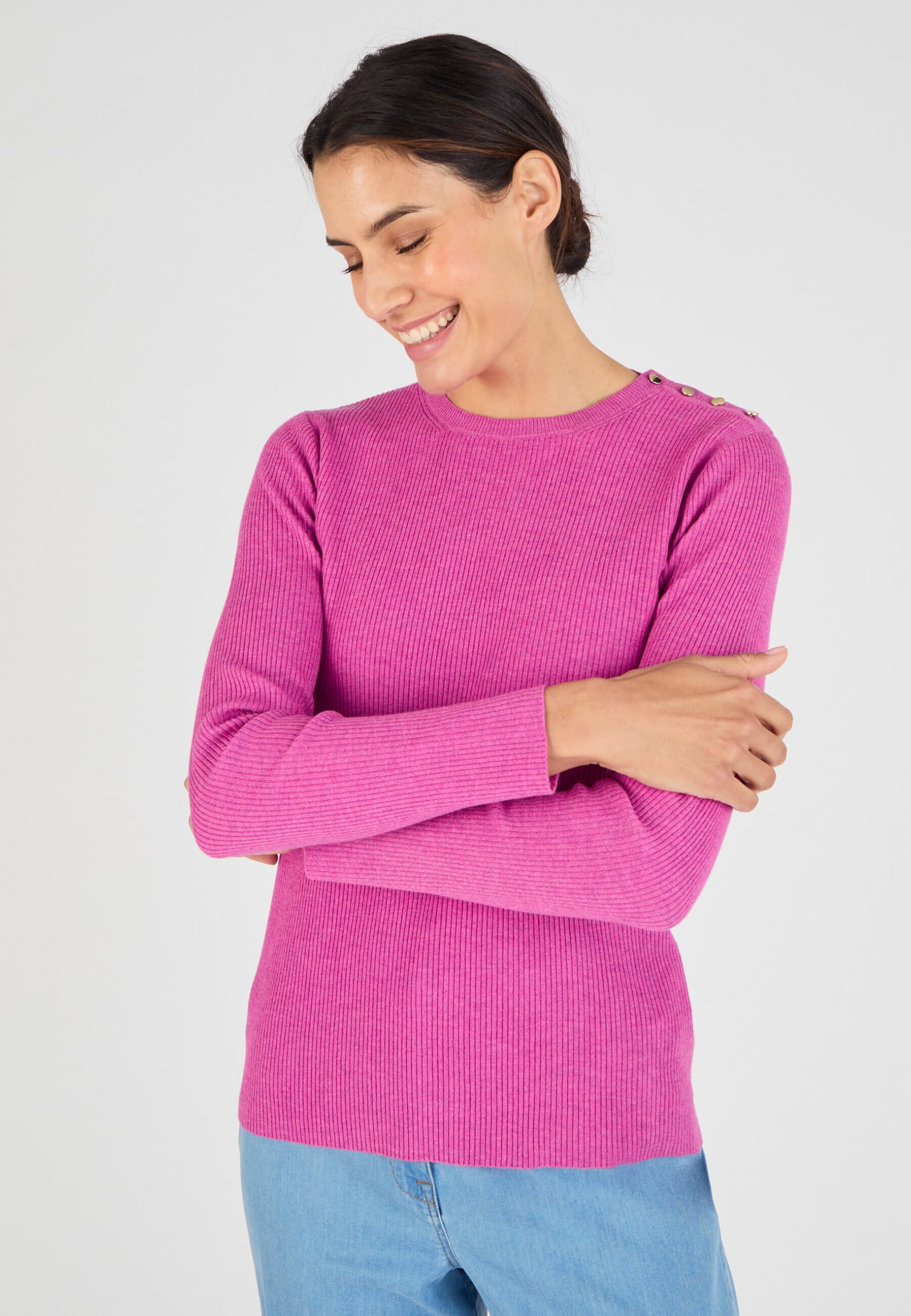 Damart Thermolactyl Maglione da donna viola in maglia termica