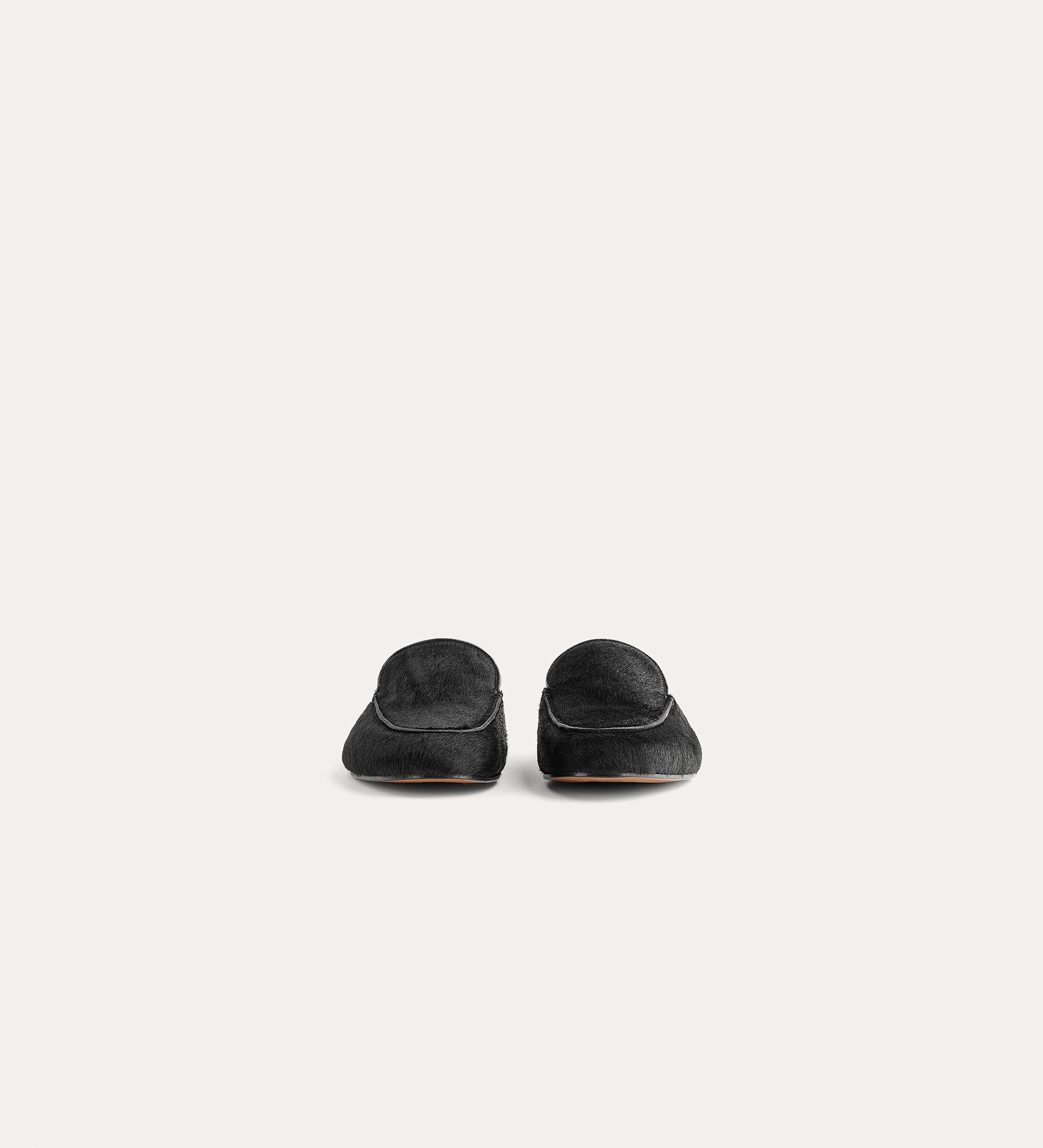 Forte scarpe sabot loafer in pony skin neri